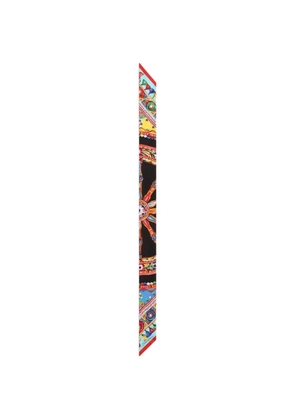 Dolce & Gabbana 6X100 Carretto-print silk twill bandeau - Black