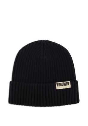 Woodbird ribbed-knit Yeti beanie hat - Black