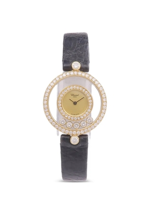 Chopard Pre-Owned Happy Diamonds 24mm watch - Gold