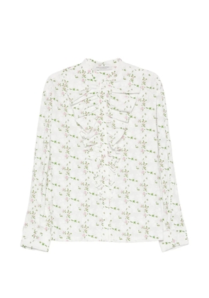Philosophy Di Lorenzo Serafini floral-print ruffled shirt - White