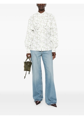 Philosophy Di Lorenzo Serafini floral-print ruffled shirt - White