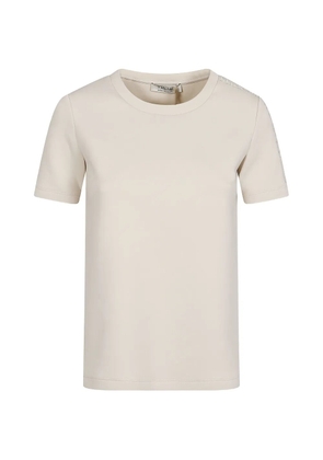 'S Max Mara logo-embroidered T-shirt - Neutrals