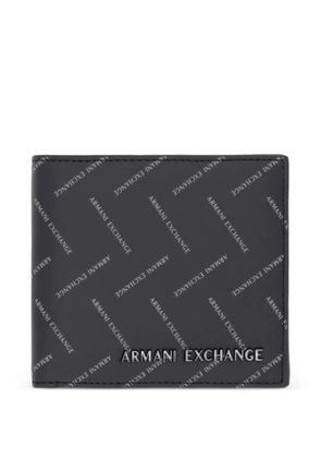 Armani Exchange logo-print wallet - Black