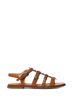 PINKO embellished buckled sandals - Brown