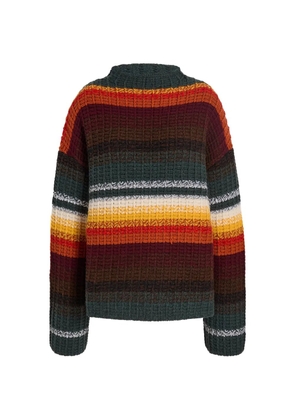 KHAITE Yanis sweater in multicolor stripe - Green