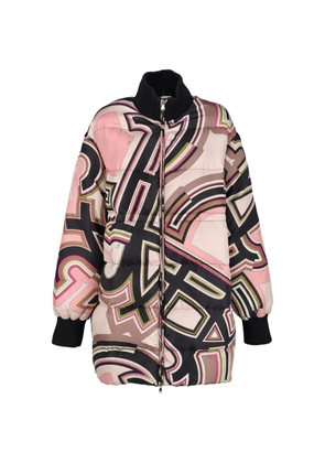 PUCCI geometric-print padded coat - Pink