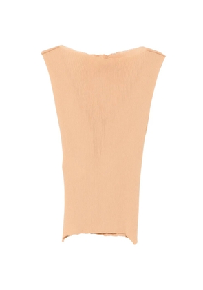 Alberta Ferretti ribbed top - Neutrals