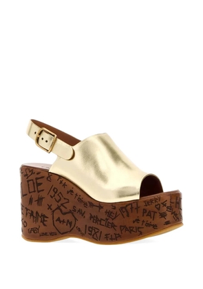 Chloé Maxime wedge sandals - Gold
