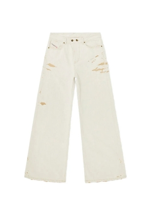 Diesel distressed wide-leg jeans - Neutrals