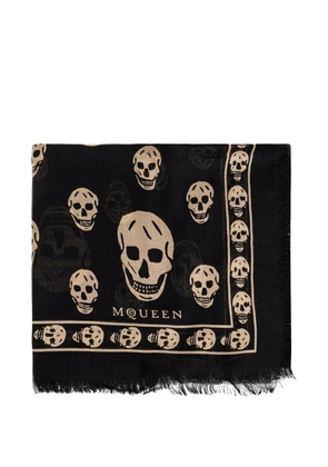 Alexander McQueen skull-print scarf - Black
