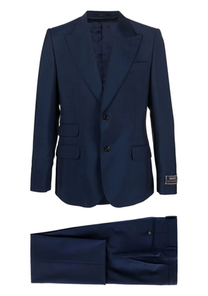 Gucci single-breasted wool-blend suit - Blue