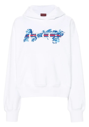 Gucci logo-print hoodie - White