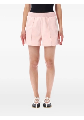 adidas side-stripe logo-embroidered shorts - Pink
