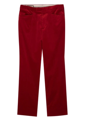 Gucci velvet straight trousers - Red