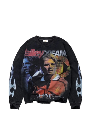 Vale graphic-print distressed sweatshirt - Black