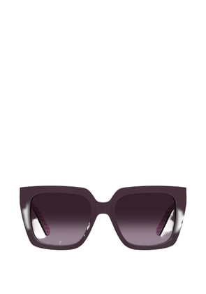 Love Moschino square-frame sunglasses - Purple
