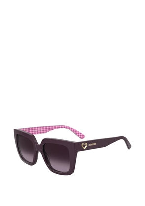 Love Moschino square-frame sunglasses - Purple