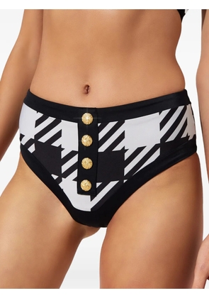 Beach Riot Isle houndstooth button bikini bottom - Black