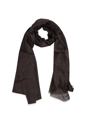 La-Rose frayed-edge scarf - Brown