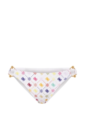 GUESS USA logo-print ring-detail bikini bottoms - White