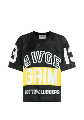 AWGE logo-print mesh-panel T-shirt - Black