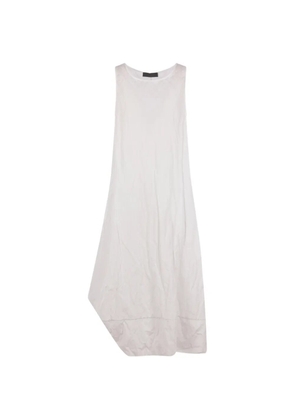 Maria Calderara crinkled asymmetric-hem dress - White