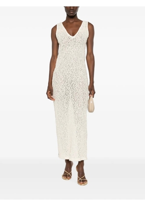 RAME sequin-embellished open-knit maxi dress - Neutrals