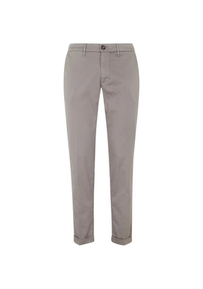 Re-Hash logo-patch turn-up trousers - Grey