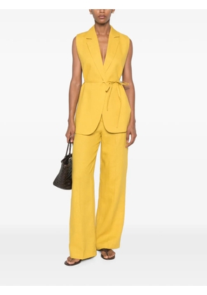 VICOLO pressed-crease wide-leg trousers - Yellow