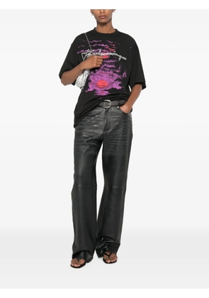 Balenciaga graphic-print distressed T-shirt - Black