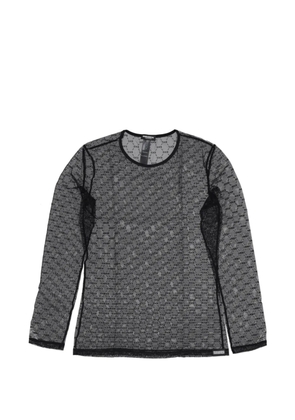 DSQUARED2 monogram-print mesh top - Black