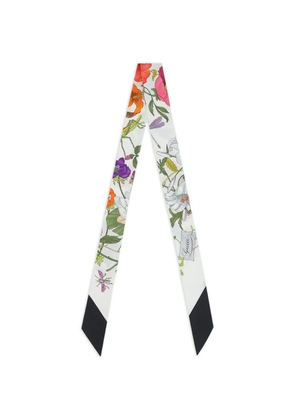 Gucci floral-print silk scarf - White
