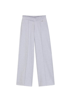 HUGO logo-plaque wide-leg track pants - Grey