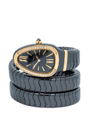 Bvlgari Pre-Owned Serpenti diamond 23mm watch - Black