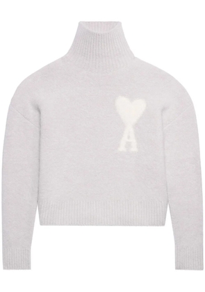 AMI Paris Cloudy Wool Ami de Coeur jumper - Purple