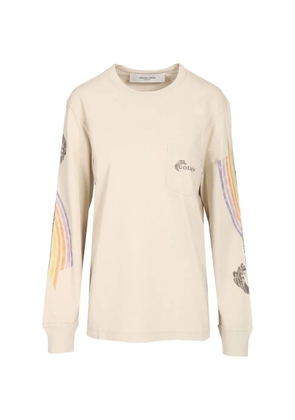 Golden Goose logo-print sweatshirt - Neutrals
