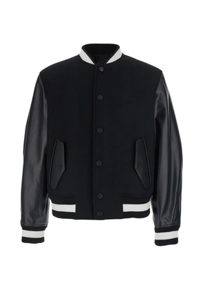 Givenchy leather-sleeve bomber jacket - Black