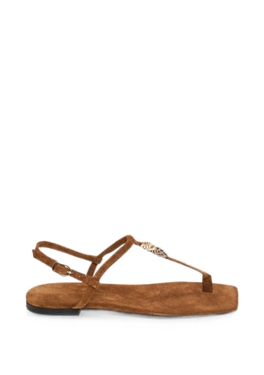 Dorothee Schumacher embellished suede sandals - Brown