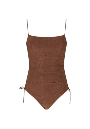 MC2 Saint Barth Eliya lurex swimsuit - Brown