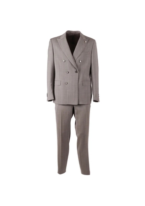 BRANDO double-breasted pinstripe suit - Grey