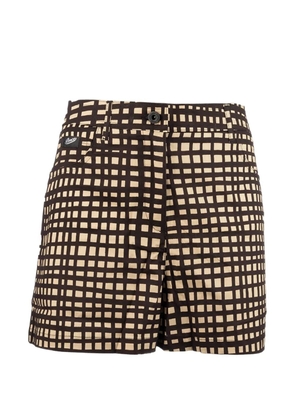 Pence gingham-pattern shorts - Black