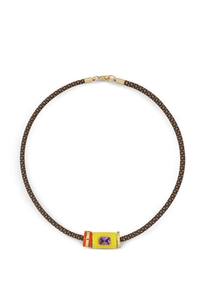 Roxanne Assoulin Cylinder crystal-embellished necklace - Yellow