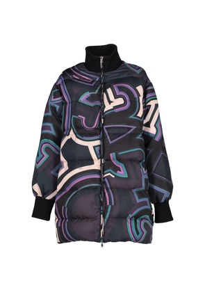 PUCCI geometric-print padded coat - Black