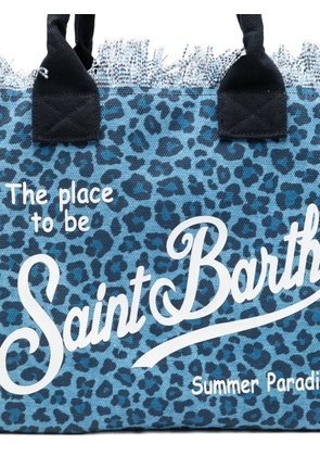 MC2 Saint Barth Vanity leopard-print tote bag - Blue