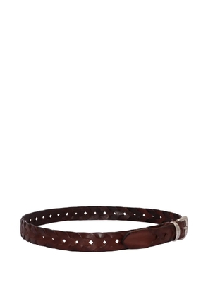 ALBERTO LUTI braided leather belt - Brown