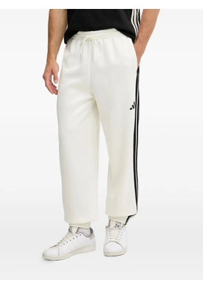 adidas Stadium side-stripe logo-print track pants - White
