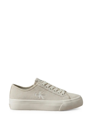 Calvin Klein logo-embroidered low-top sneakers - Neutrals