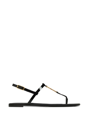 Saint Laurent logo plaque sandals - Black
