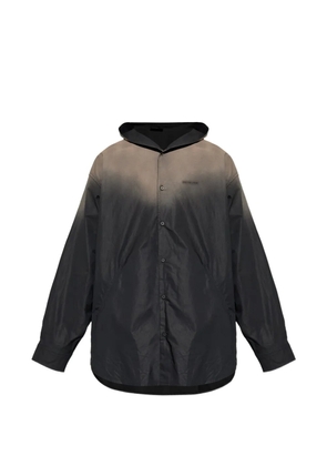 Balenciaga hooded button shirt - Black