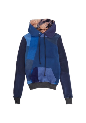 DRx FARMAxY FOR LN-CC patchwork multi-panel hoodie - Blue